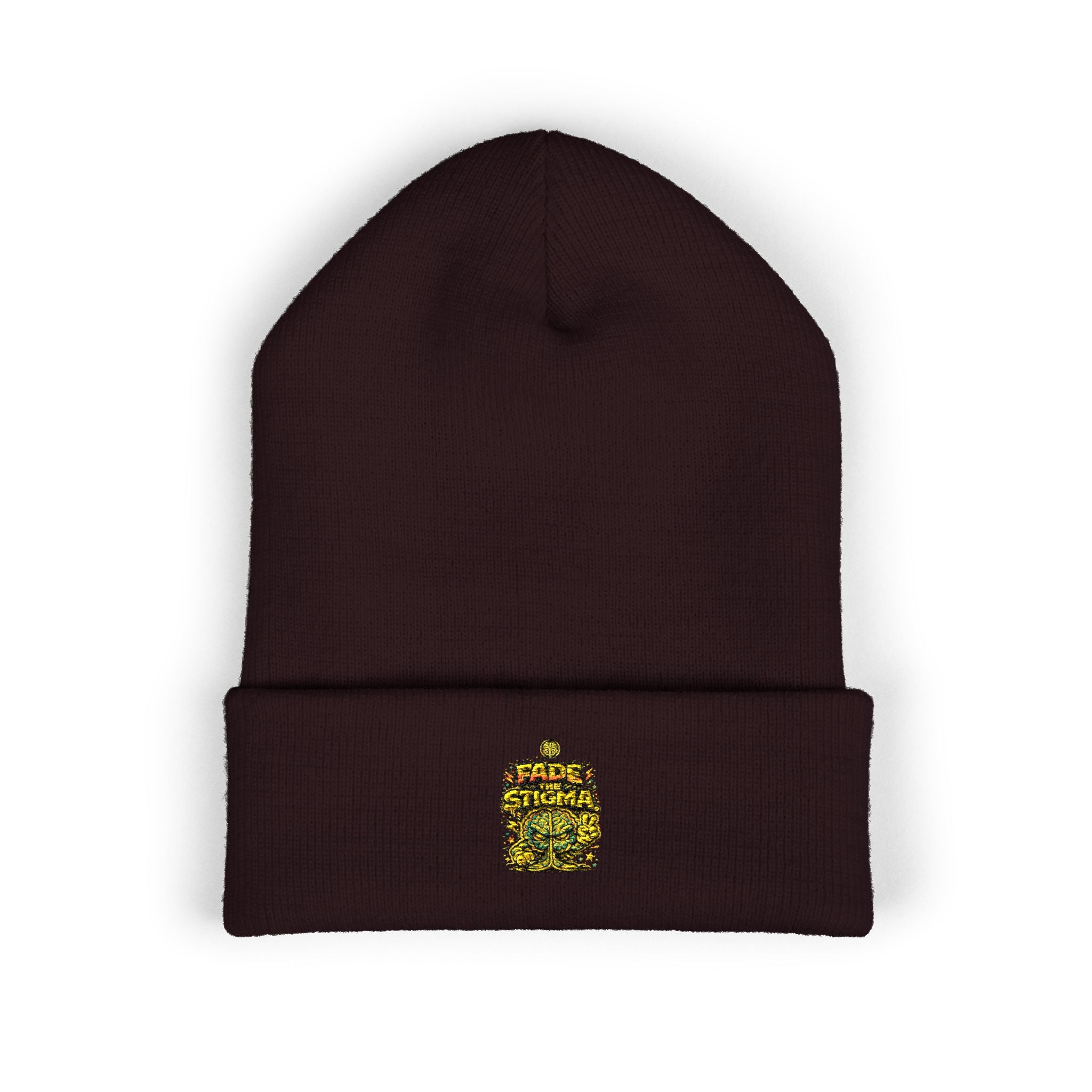 Inside Out Mindset Embroidered Cuffed Brown